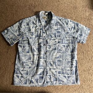 Campia Moda Blue Floral Hawaiian Shirt